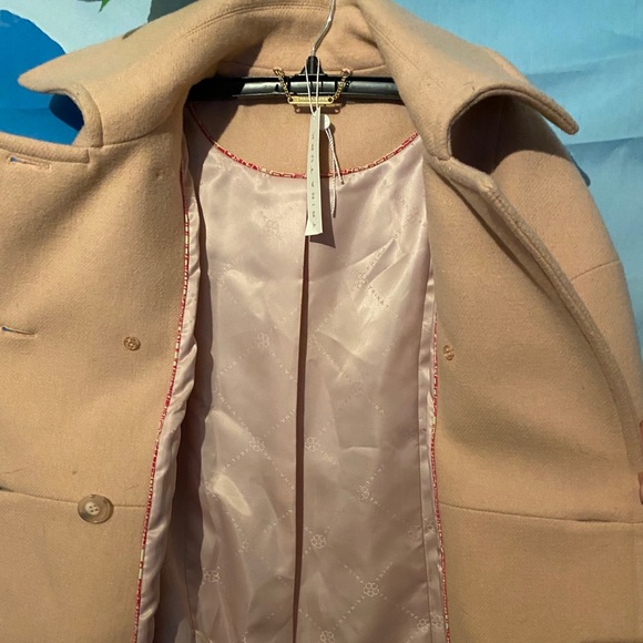 Trina Turk baby pink pea coat size 6 - Picture 2 of 4